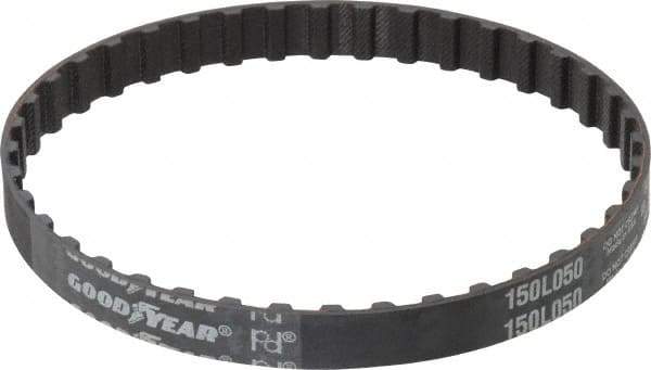 Continental ContiTech - Section L, 1/2" Wide, Timing Belt - Helanca Weave Stretch Nylon, L Series Belts Positive Drive, No. 150L - Exact Tool & Supply