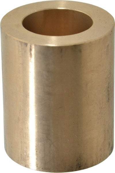 Made in USA - 1" Inside x 1-5/8" Outside Diam, Cast Bronze Sleeve Bearing - 2" OAL - Exact Tool & Supply