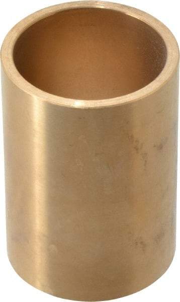 Made in USA - 1-1/2" Inside x 1-3/4" Outside Diam, Cast Bronze Sleeve Bearing - 2-1/2" OAL - Exact Tool & Supply