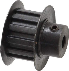 Power Drive - 12 Tooth, 3/16" Inside x 0.744" Outside Diam, Timing Belt Pulley - 1/4, 3/8" Belt Width, 0.764" Pitch Diam, Steel & Cast Iron - Exact Tool & Supply
