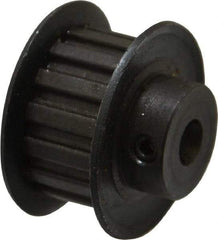Power Drive - 15 Tooth, 1/4" Inside x 0.935" Outside Diam, Timing Belt Pulley - 1/4, 3/8" Belt Width, 0.955" Pitch Diam, Steel & Cast Iron - Exact Tool & Supply