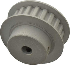 Power Drive - 20 Tooth, 1/4" Inside x 1.253" Outside Diam, Timing Belt Pulley - 1/4, 3/8" Belt Width, 1.273" Pitch Diam, Steel & Cast Iron - Exact Tool & Supply