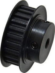 Power Drive - 24 Tooth, 1/4" Inside x 1.508" Outside Diam, Timing Belt Pulley - 1/4, 3/8" Belt Width, 1.528" Pitch Diam, Steel & Cast Iron - Exact Tool & Supply