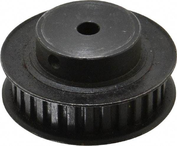 Power Drive - 28 Tooth, 1/4" Inside x 1.763" Outside Diam, Timing Belt Pulley - 1/4, 3/8" Belt Width, 1.783" Pitch Diam, Steel & Cast Iron - Exact Tool & Supply