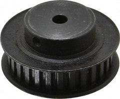 Power Drive - 28 Tooth, 1/4" Inside x 1.763" Outside Diam, Timing Belt Pulley - 1/4, 3/8" Belt Width, 1.783" Pitch Diam, Steel & Cast Iron - Exact Tool & Supply
