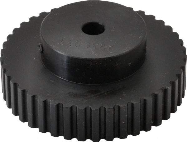Power Drive - 42 Tooth, 5/16" Inside x 2.654" Outside Diam, Timing Belt Pulley - 1/4, 3/8" Belt Width, 2.674" Pitch Diam, Steel & Cast Iron - Exact Tool & Supply