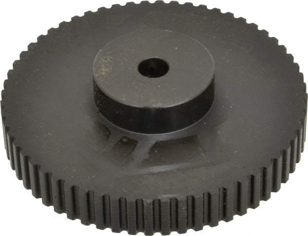 Power Drive - 60 Tooth, 3/8" Inside x 3.8" Outside Diam, Timing Belt Pulley - 1/4, 3/8" Belt Width, 3.82" Pitch Diam, Steel & Cast Iron - Exact Tool & Supply