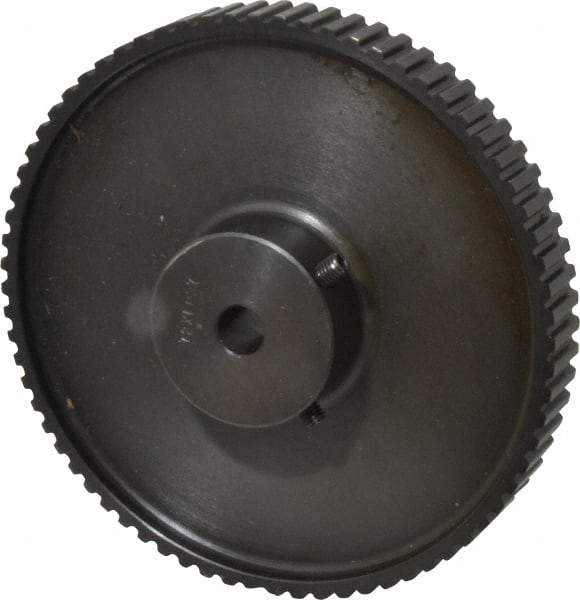 Power Drive - 72 Tooth, 3/8" Inside x 4.564" Outside Diam, Timing Belt Pulley - 1/4, 3/8" Belt Width, 4.584" Pitch Diam, Steel & Cast Iron - Exact Tool & Supply
