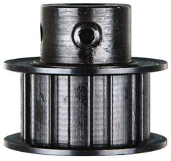 Power Drive - 10 Tooth, 3/8" Inside x 1.164" Outside Diam, Timing Belt Pulley - 1/2" Belt Width, 1.194" Pitch Diam, Steel & Cast Iron - Exact Tool & Supply