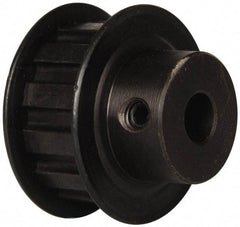 Power Drive - 12 Tooth, 3/8" Inside x 1.402" Outside Diam, Timing Belt Pulley - 1/2" Belt Width, 1.432" Pitch Diam, Steel & Cast Iron - Exact Tool & Supply
