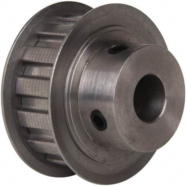 Power Drive - 14 Tooth, 1/2" Inside x 1.641" Outside Diam, Timing Belt Pulley - 1/2" Belt Width, 1.671" Pitch Diam, Steel & Cast Iron - Exact Tool & Supply