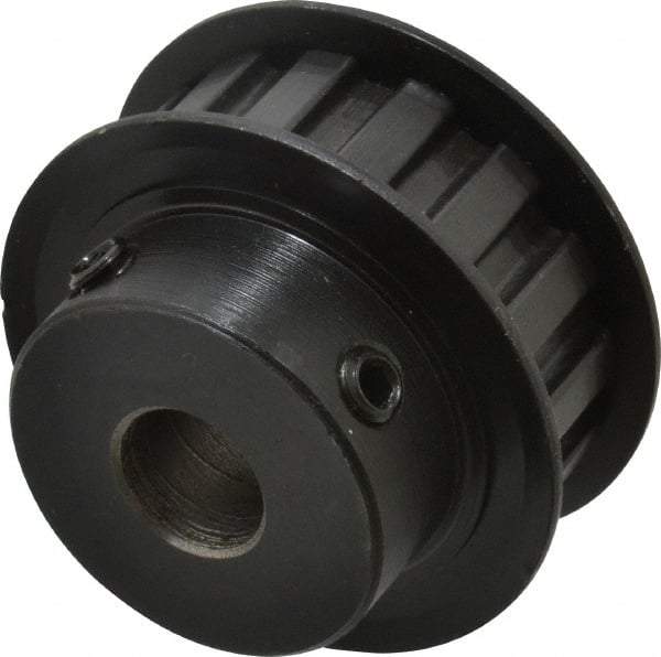 Power Drive - 15 Tooth, 1/2" Inside x 1.76" Outside Diam, Timing Belt Pulley - 1/2" Belt Width, 1.79" Pitch Diam, Steel & Cast Iron - Exact Tool & Supply