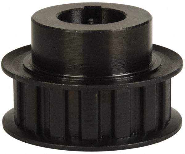 Power Drive - 15 Tooth, 3/4" Inside x 1.76" Outside Diam, Timing Belt Pulley - 1/2" Belt Width, 1.79" Pitch Diam, Steel & Cast Iron - Exact Tool & Supply