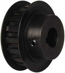 Power Drive - 17 Tooth, 5/8" Inside x 2" Outside Diam, Timing Belt Pulley - 1/2" Belt Width, 2.029" Pitch Diam, Steel & Cast Iron - Exact Tool & Supply