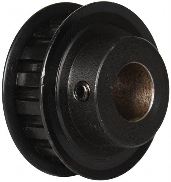 Power Drive - 17 Tooth, 3/4" Inside x 2" Outside Diam, Timing Belt Pulley - 1/2" Belt Width, 2.029" Pitch Diam, Steel & Cast Iron - Exact Tool & Supply