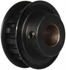 Power Drive - 17 Tooth, 3/4" Inside x 2" Outside Diam, Timing Belt Pulley - 1/2" Belt Width, 2.029" Pitch Diam, Steel & Cast Iron - Exact Tool & Supply