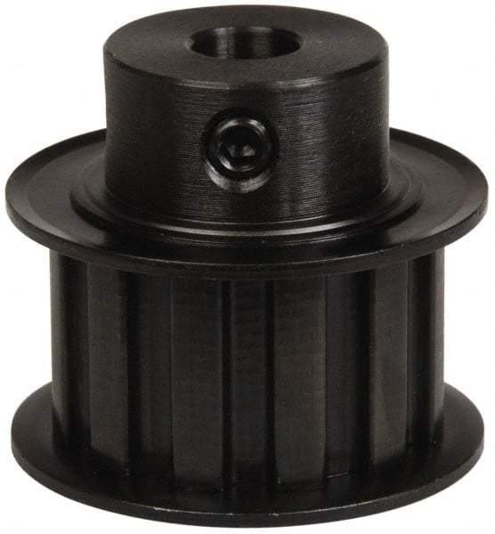 Power Drive - 12 Tooth, 3/8" Inside x 1.402" Outside Diam, Timing Belt Pulley - 3/4" Belt Width, 1.432" Pitch Diam, Steel & Cast Iron - Exact Tool & Supply