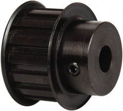 Power Drive - 15 Tooth, 1/2" Inside x 1.76" Outside Diam, Timing Belt Pulley - 3/4" Belt Width, 1.79" Pitch Diam, Steel & Cast Iron - Exact Tool & Supply