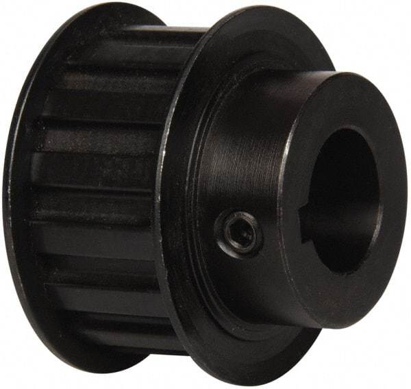 Power Drive - 15 Tooth, 3/4" Inside x 1.76" Outside Diam, Timing Belt Pulley - 3/4" Belt Width, 1.79" Pitch Diam, Steel & Cast Iron - Exact Tool & Supply