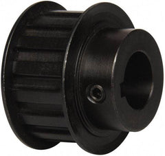 Power Drive - 15 Tooth, 3/4" Inside x 1.76" Outside Diam, Timing Belt Pulley - 3/4" Belt Width, 1.79" Pitch Diam, Steel & Cast Iron - Exact Tool & Supply