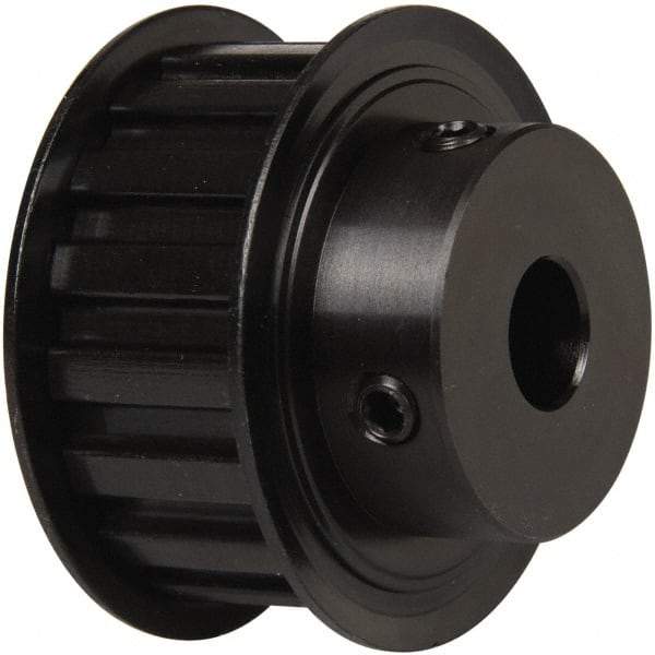 Power Drive - 17 Tooth, 1/2" Inside x 2" Outside Diam, Timing Belt Pulley - 3/4" Belt Width, 2.029" Pitch Diam, Steel & Cast Iron - Exact Tool & Supply