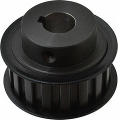 Power Drive - 17 Tooth, 5/8" Inside x 2" Outside Diam, Timing Belt Pulley - 3/4" Belt Width, 2.029" Pitch Diam, Steel & Cast Iron - Exact Tool & Supply