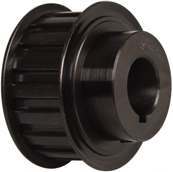 Power Drive - 17 Tooth, 3/4" Inside x 2" Outside Diam, Timing Belt Pulley - 3/4" Belt Width, 2.029" Pitch Diam, Steel & Cast Iron - Exact Tool & Supply