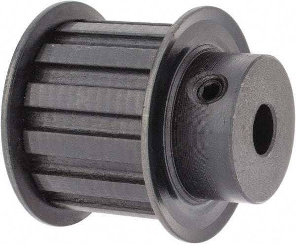 Power Drive - 13 Tooth, 3/8" Inside x 1.522" Outside Diam, Timing Belt Pulley - 1" Belt Width, 1.552" Pitch Diam, Steel & Cast Iron - Exact Tool & Supply