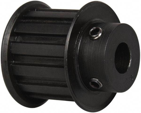 Power Drive - 13 Tooth, 1/2" Inside x 1.522" Outside Diam, Timing Belt Pulley - 1" Belt Width, 1.552" Pitch Diam, Steel & Cast Iron - Exact Tool & Supply