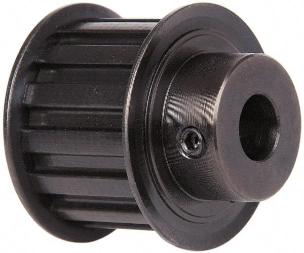 Power Drive - 14 Tooth, 1/2" Inside x 1.641" Outside Diam, Timing Belt Pulley - 1" Belt Width, 1.671" Pitch Diam, Steel & Cast Iron - Exact Tool & Supply