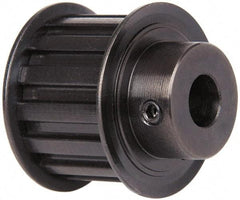 Power Drive - 14 Tooth, 1/2" Inside x 1.641" Outside Diam, Timing Belt Pulley - 1" Belt Width, 1.671" Pitch Diam, Steel & Cast Iron - Exact Tool & Supply