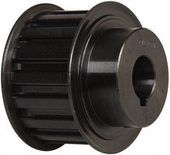 Power Drive - 17 Tooth, 5/8" Inside x 2" Outside Diam, Timing Belt Pulley - 1" Belt Width, 2.029" Pitch Diam, Steel & Cast Iron - Exact Tool & Supply