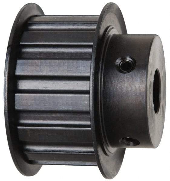 Power Drive - 14 Tooth, 5/8" Inside x 2.174" Outside Diam, Timing Belt Pulley - 3/4, 1" Belt Width, 2.228" Pitch Diam, Steel & Cast Iron - Exact Tool & Supply