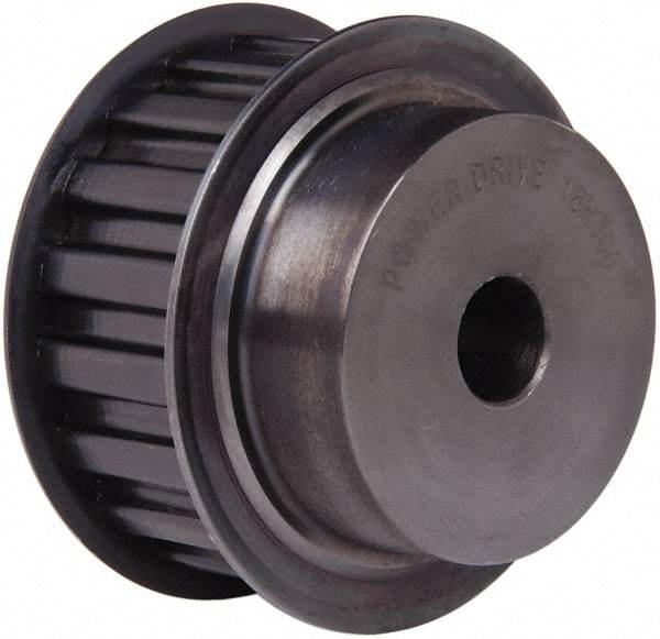 Power Drive - 18 Tooth, 5/8" Inside x 2.811" Outside Diam, Timing Belt Pulley - 3/4, 1" Belt Width, 2.865" Pitch Diam, Steel & Cast Iron - Exact Tool & Supply