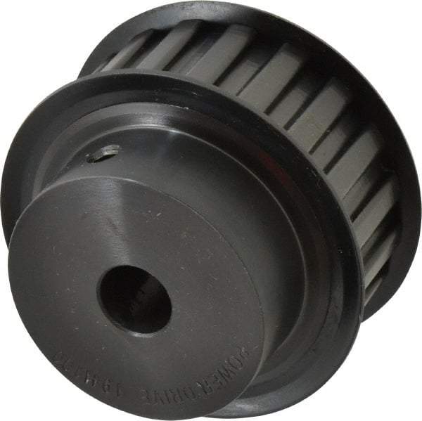 Power Drive - 19 Tooth, 5/8" Inside x 2.97" Outside Diam, Timing Belt Pulley - 3/4, 1" Belt Width, 3.024" Pitch Diam, Steel & Cast Iron - Exact Tool & Supply