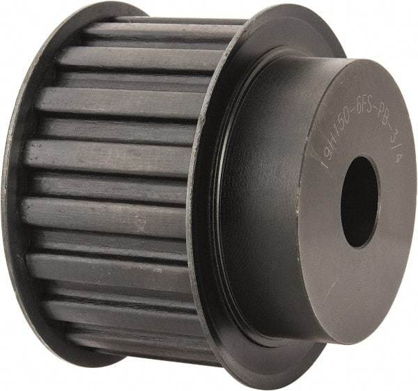 Power Drive - 19 Tooth, 3/4" Inside x 2.97" Outside Diam, Timing Belt Pulley - 1-1/2" Belt Width, 3.024" Pitch Diam, Steel & Cast Iron - Exact Tool & Supply