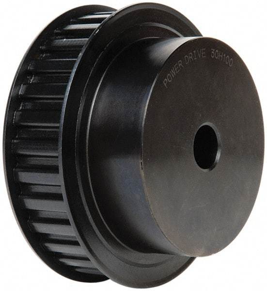 Power Drive - 30 Tooth, 3/4" Inside x 4.721" Outside Diam, Timing Belt Pulley - 3/4, 1" Belt Width, 4.775" Pitch Diam, Steel & Cast Iron - Exact Tool & Supply