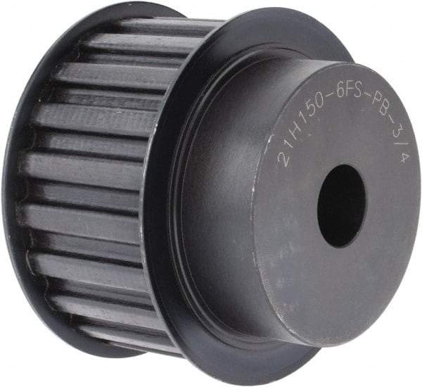 Power Drive - 21 Tooth, 3/4" Inside x 3.288" Outside Diam, Timing Belt Pulley - 1-1/2" Belt Width, 3.342" Pitch Diam, Steel & Cast Iron - Exact Tool & Supply