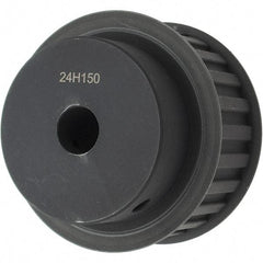 Power Drive - 24 Tooth, 3/4" Inside x 3.766" Outside Diam, Timing Belt Pulley - 1-1/2" Belt Width, 3.82" Pitch Diam, Steel & Cast Iron - Exact Tool & Supply