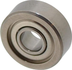 Value Collection - 0.055" Bore Diam, 3/16" OD, Double Shield Miniature Radial Ball Bearing - 7/64" Wide, 1 Row, Round Bore, 16 Lb Static Capacity, 52 Lb Dynamic Capacity - Exact Tool & Supply