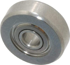 Value Collection - 1/8" Bore Diam, 1/2" OD, Double Shield Miniature Radial Ball Bearing - 11/64" Wide, 1 Row, Round Bore, 49 Lb Static Capacity, 144 Lb Dynamic Capacity - Exact Tool & Supply