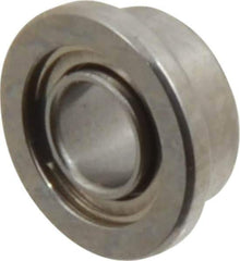 Value Collection - 3/32" Bore Diam, 3/16" OD, Double Shield Miniature Radial Ball Bearing - 3/32" Wide, With Flange, 1 Row, Round Bore, 10 Lb Static Capacity, 31 Lb Dynamic Capacity - Exact Tool & Supply