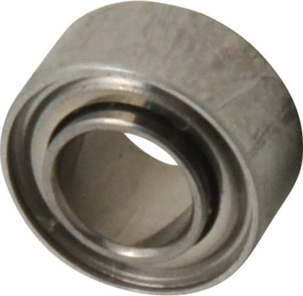 Value Collection - 1/8" Bore Diam, 3/8" OD, Double Shield Miniature Radial Ball Bearing - 9/64" Wide, 1 Row, Round Bore, 49 Lb Static Capacity, 144 Lb Dynamic Capacity - Exact Tool & Supply