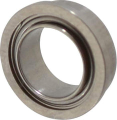 Value Collection - 1/4" Bore Diam, 3/8" OD, Double Shield Miniature Radial Ball Bearing - 1/8" Wide, With Flange, 1 Row, Round Bore, 33 Lb Static Capacity, 84 Lb Dynamic Capacity - Exact Tool & Supply