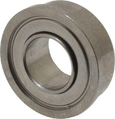 Value Collection - 1/4" Bore Diam, 1/2" OD, Double Shield Miniature Radial Ball Bearing - 3/16" Wide, With Flange, 2 Rows, Round Bore, 90 Lb Static Capacity, 243 Lb Dynamic Capacity - Exact Tool & Supply
