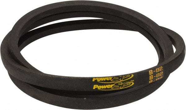 Value Collection - Section B, 21/32" Wide, 85" Outside Length, V-Belt - Rubber, Classic, No. B82 - Exact Tool & Supply