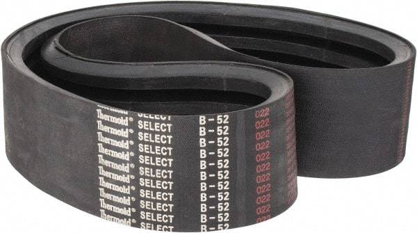 Value Collection - Section B, V-Belt - Neoprene Rubber, Classic Banded, No. B-52 - Exact Tool & Supply