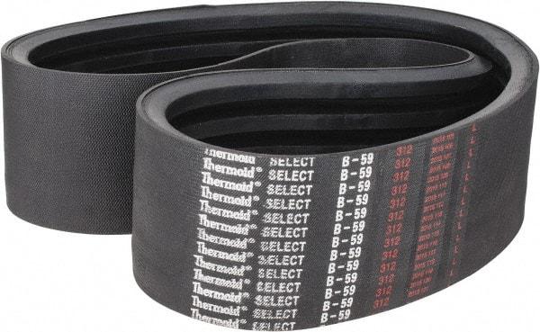 Value Collection - Section B, V-Belt - Neoprene Rubber, Classic Banded, No. B-59 - Exact Tool & Supply