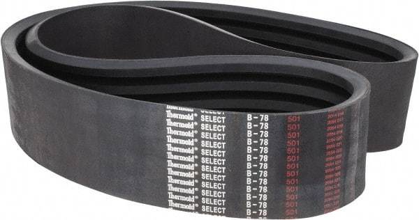Value Collection - Section B, V-Belt - Neoprene Rubber, Classic Banded, No. B-78 - Exact Tool & Supply