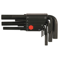 1.5-10 HEX L-KEY SHORT ARM BLACK 9PC SET - Exact Tool & Supply